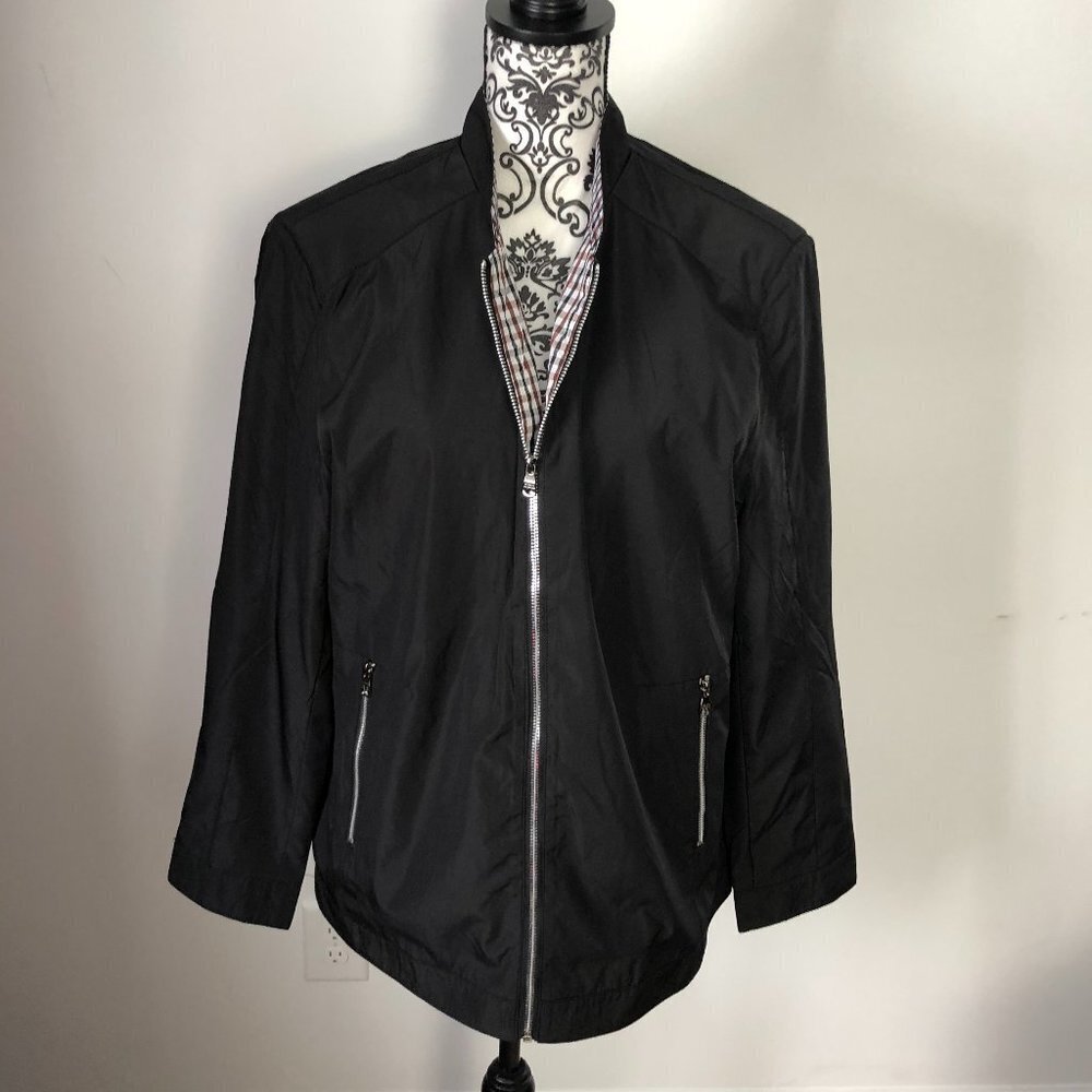 Westwind Black Jacket Plaid accent lining L